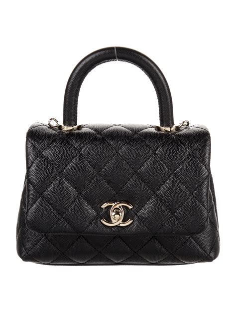 chanel mini handle black|Chanel handbags.